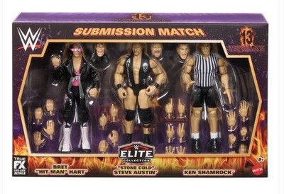 WWE Mattel Bret The Hitman Hart Stone Cold Steve Austin Ken Shamrock Figur