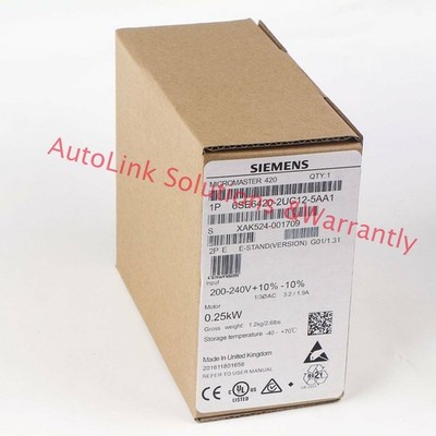 6SE6 420-2UC12-5AA1 NEU SIEMENS 6SE6420-2UC12-5AA1 MICROMASTER 420 0.25kW 200V