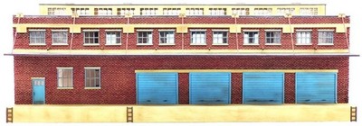 HO Scale Building Background Flat / 2D ''Freight House Bldg''  Backdrop R.R. Scene