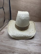 Vintage Bailey U-Rollit Straw 7 1/8 Tall Crown Western Cowboy Hat