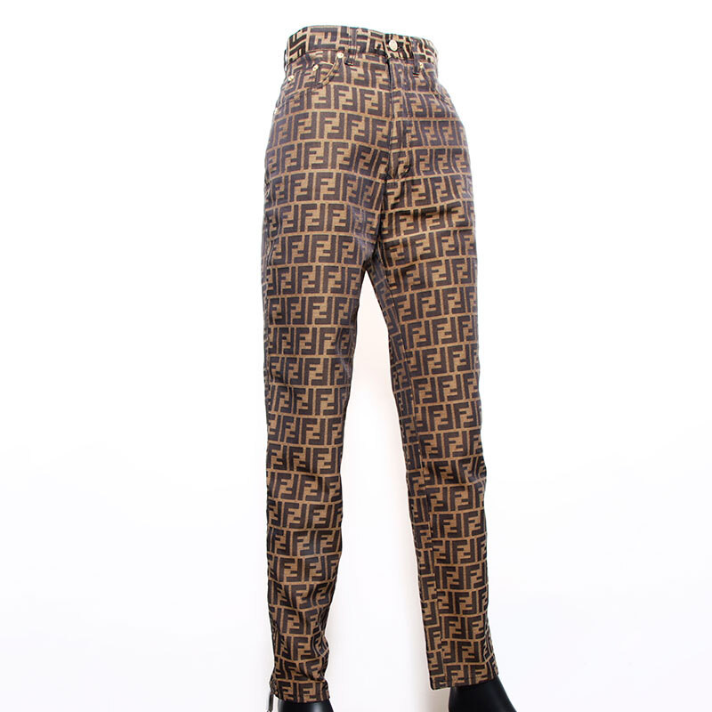 FENDI Pants 27 inch Zucca all-over pattern brown | eBay