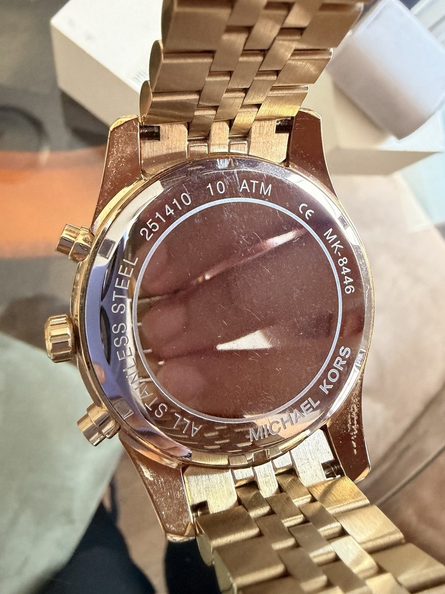 Michael Kors Lexington MK8446 Men's Gold Tone Chronograph Watch