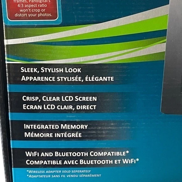 PanDigital 7" LED Digital Photo Frame 6400 Images White Charcoal Mats New Open B - Image 3 of 4