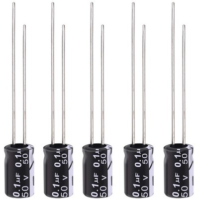 20Pcs Electrolytic Capacitor 0.1uF Aluminum Radial Leads 0.1UF-50V-4X7