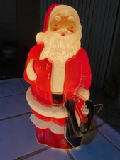 Empire Plastic Santa Claus Christmas Blow Mold 1968 Lighted  Vintage 13”