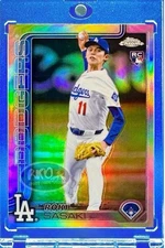 Roki Sasaki RARE ROOKIE REFRACTOR INVESTMENT CARD SP TOPPS CHROME DODGERS MINT