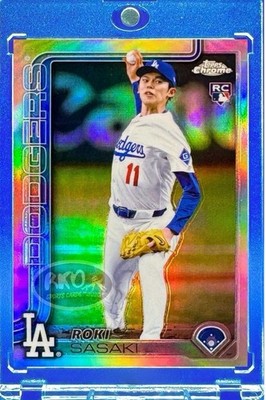 Roki Sasaki RARE ROOKIE REFRACTOR INVESTMENT CARD SP TOPPS CHROME