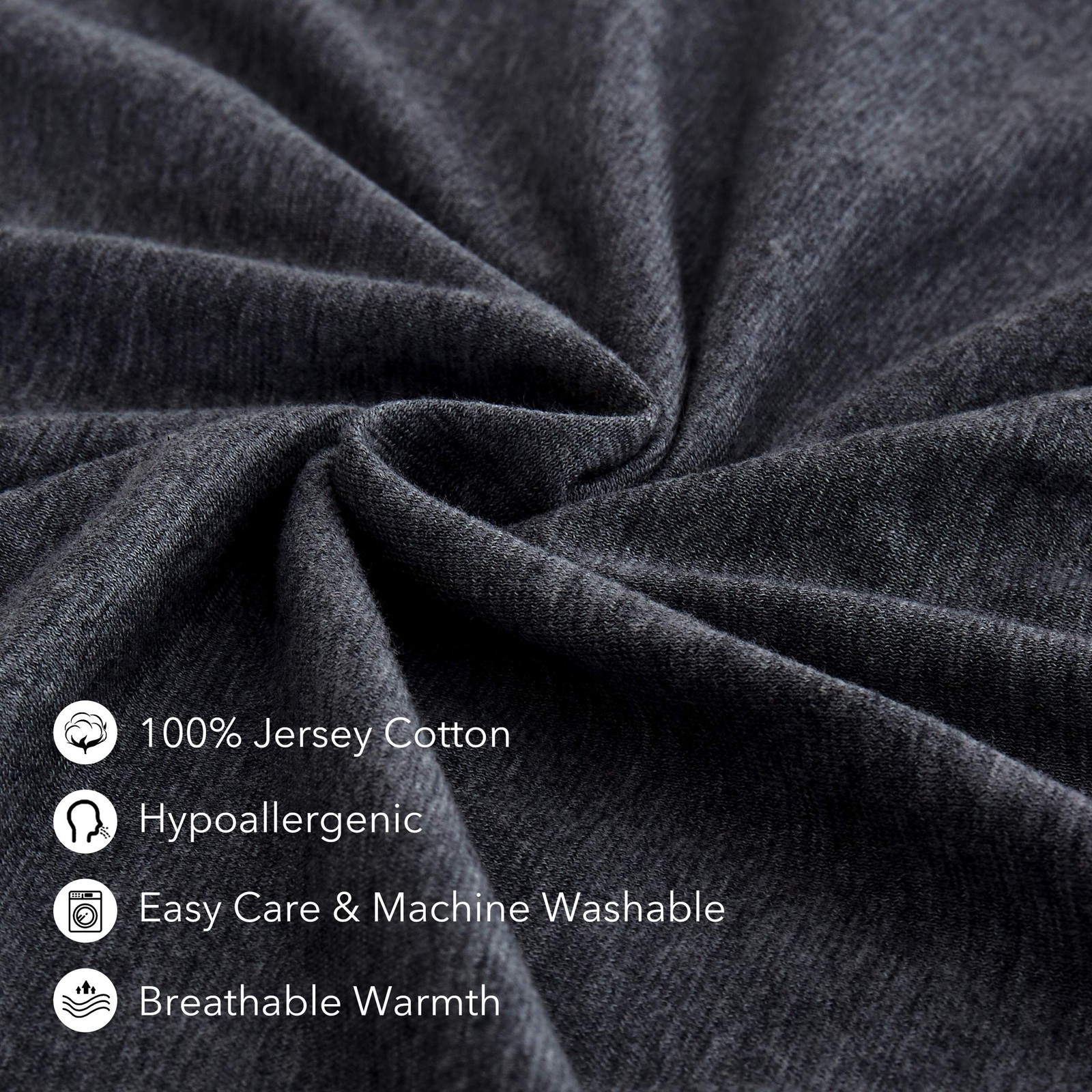 Oubonun 100% Jersey Cotton Body Pillow Cover with Zipper - Luxury Soft Remova...