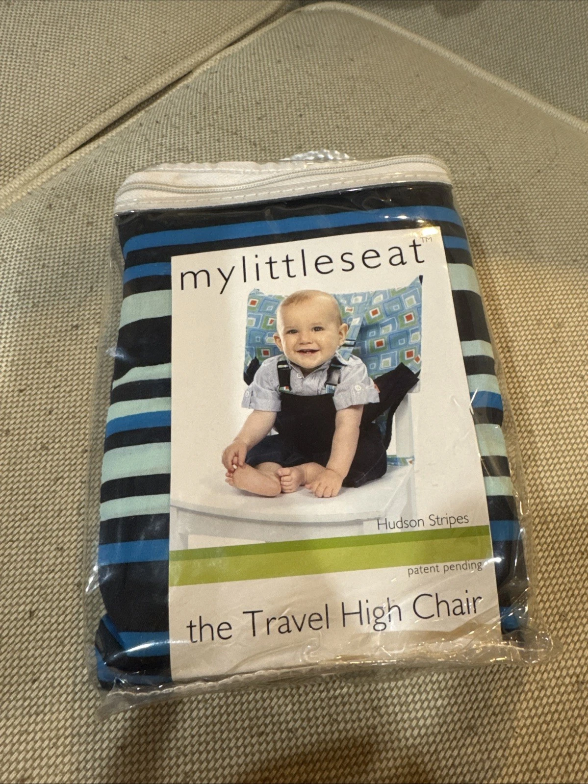 MY LITTLE SEAT Travel High Chair Seaside Stripe NEW