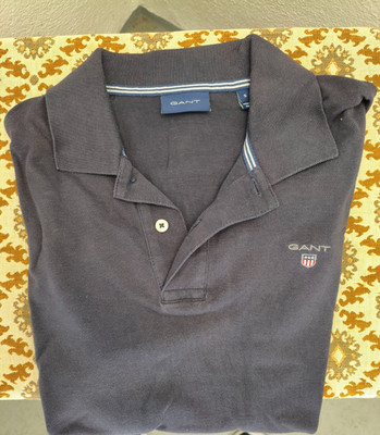 GANT Poloshirt Herren Polohemd Shirt Polokragen Gr. S Blau