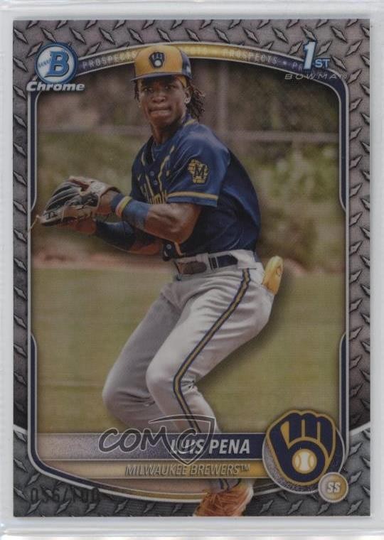 2025 Bowman Chrome Prospects Steel Metal Refractor 56/100 Luis Pena #BCP-38 1p13