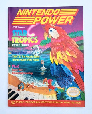 Nintendo Power Magazine Vol. 21 February 1991 Complete w/ Inserts Poll & Poster