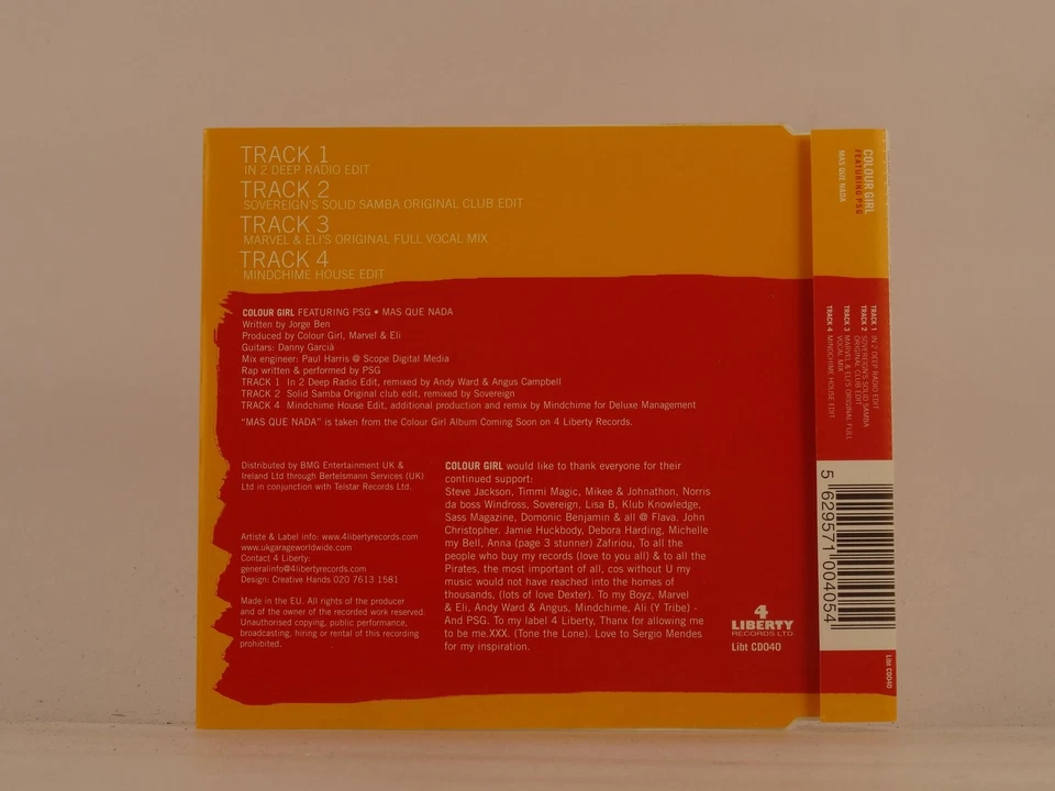 COLOUR GIRL FT PSG MAS QUE NADA (L11) 4 Track CD Single including Picture Sleeve - Image 2 of 4