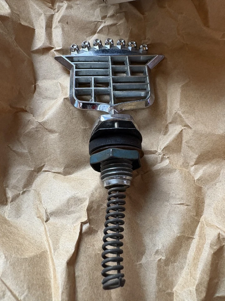 OEM 1977 1978 1979 Cadillac Deville "Skeleton" Hood Ornament Emblem Assembly - Image 2 of 4