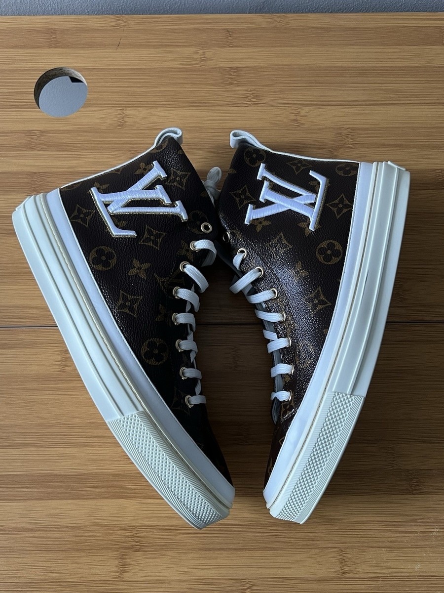 Louis Vuitton Stellar Sneaker High Top Brown Monogram Canvas New
