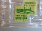 VTG 1939 New York World's Fair Transportation Building Glass Souvenir Ashtray — photo 3