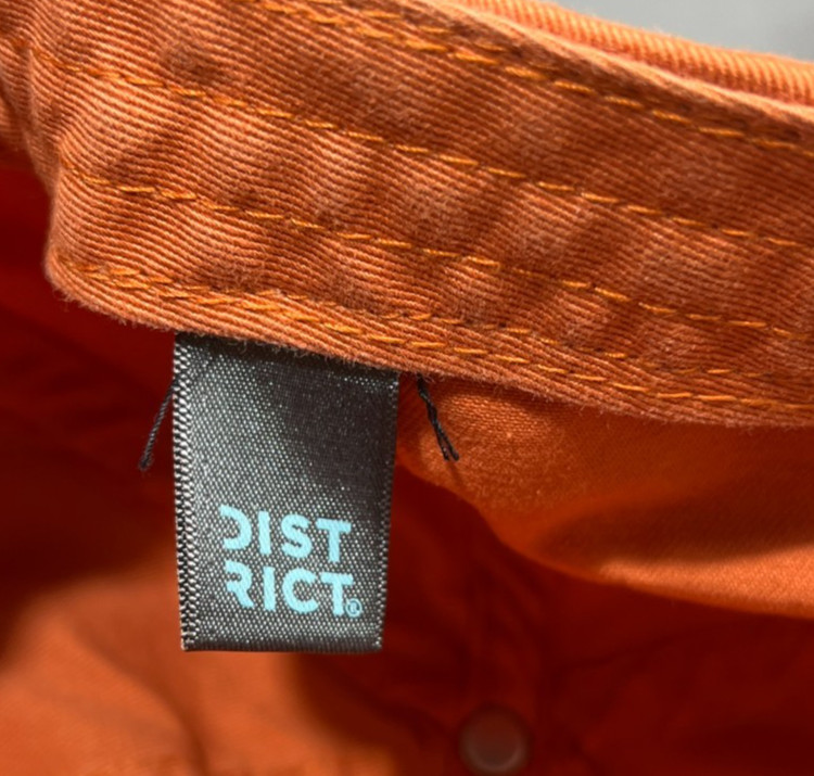 District Plain Solid Blank Strapback Hat Cap Oran… - image 9