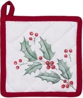 Clayre & Eef HCH45K Topflappen Kinder Weiß, Rot 16X16 Cm