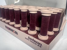 Vintage Belson Hot Rollers 24 Piece Heated Velvet Hair Curlers Tested Works