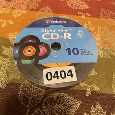 ✅10 pack VERBATIM 52X CD-R Digital Vinyl 700MB Media Disc #️⃣0404