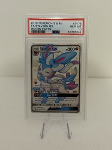 Pokémon TCG -Sylveon GX SV76 Hidden Fates Holo Full Art - PSA 10