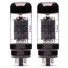 New 2x Sovtek 5881WXT / 6L6WGC | Matched Pair / Duet / Two | Power Tubes