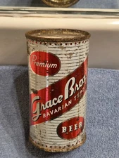 *metallic GRACE BROS BAVARIAN TYPE #2, flat top beer can, Santa Rosa, California