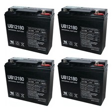 UPG UB12180 12V 18AH Sealed Lead Acid Internal Thread Terminal Battery - 4 Pack