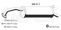 EndschalldäMpfer NachschalldäMpfer Ernst 686013 FüR Toyota Yaris SCP10_ SCP10R