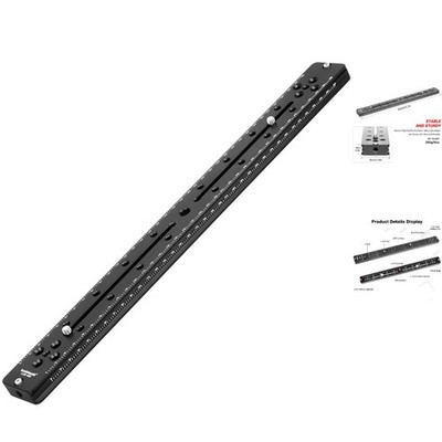 Multi-Purpose 400mm Aluminium Quick Release Dual Rail for Professional Cameras