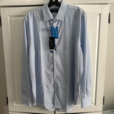 NWT Report Collection Shirt LARGE 16.5 34/35 Modern Fit Stretch 399004R 69