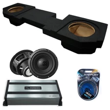Dodge Ram Quad/Crew 02-15 Alpine W12S4 12" Subwoofer Bundle Sub Box w/ Amp