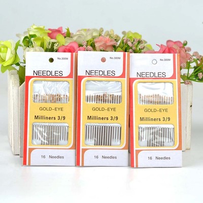 Premium Self Threading Hand Sewing Needles 16 Needles Easy Thread and Longevity