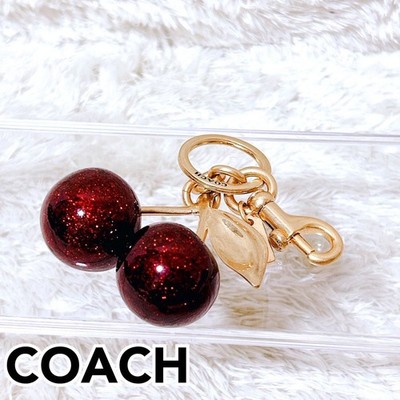 COACH Bag Charm Cherry Keychain