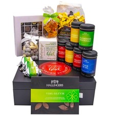 Feinkost Glückwunsch-Geschenk-Set XXL "Viel Glück im neuen ..." Hallingers DE