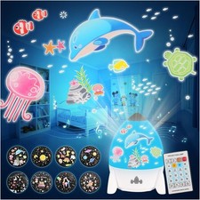 Rocket Star Projector Night Light Kids Bluetooth Speaker Galaxy Lamp 360 Rotatio