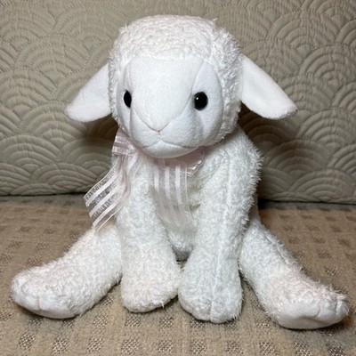 Ty 2003 Beanie Buddies LULLABYE The Lamb Sheep White 11  Plush Floppy Sitting