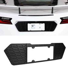 For Corvette C8 Stingray Rear License Plate Frame Grill Vent Backing Cover Alu