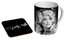 Dolly Parton Young BW - Coffee / Tea Mug And Coaster Gift Set