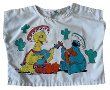 Vintage Sesame Street Size 3T Shirt Big Bird Cookie Monster Baby Toddler Party