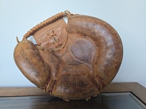 1960s Vintage EK Corsair C-800 Catchers Glove Mitt RT Leather