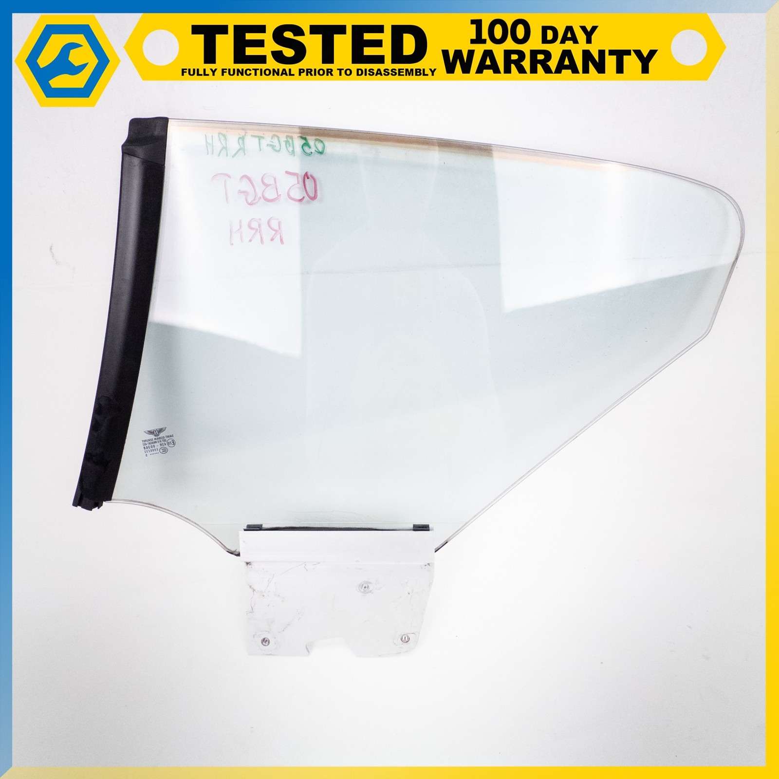 03-10 BENTLEY CONTINENTAL GT COUPE REAR RIGHT SIDE QUARTER WINDOW GLASS OEM