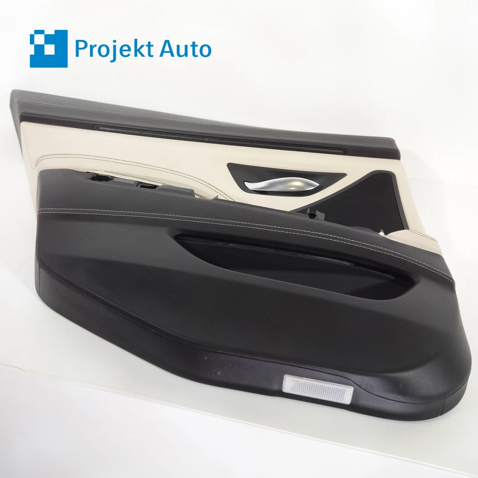 13-19 原始设备制造商宝马左后门面板单个美利奴白金/黑色 ZBC8 F06 — 第 4/4 张图片