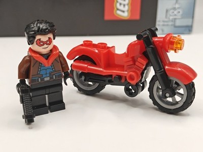 NEW DC Comics Classic Red Hood + Bike Custom Lego Minifigure Robin Jason Todd