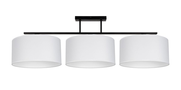 Deckenlampe Groß Wohnzimmer Stoff Schwarz Weiß 100 Cm E27 Deckenleuchte Blendarm-image