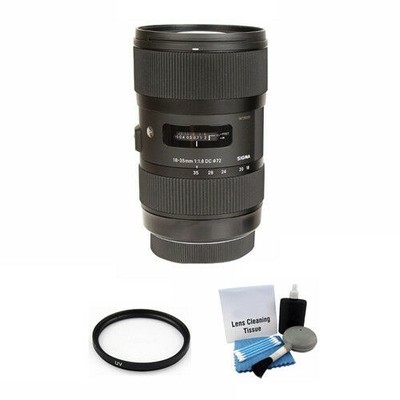 Sigma 18-35mm f/1.8 DC HSM Lens for Nikon + UV Filter & Cleaning Kit