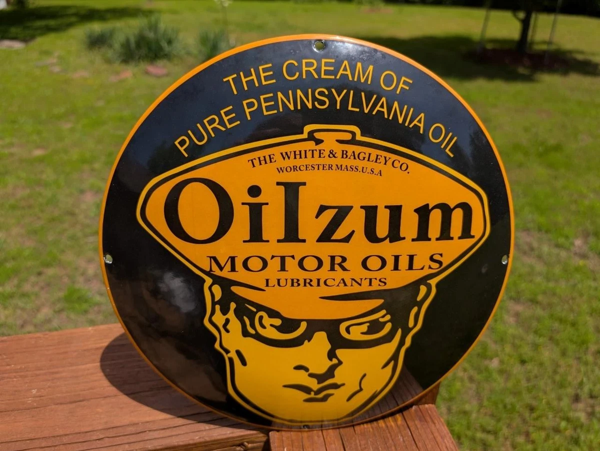 Oilzum プレート 看板 サイン USA モーターオイル アメリア hTE1