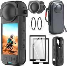 Camera Accessories Kit for Insta360 X5, Insta 360 X5 Premium Glass Lens Guard, S