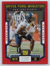 2023 Score Red Zone #365 Bryce Ford-Wheaton SN - New York Giants #/20