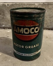 Vintage 1930s-1940s Amoco American Oil Company Motor Grease Can 5 lb (empty)